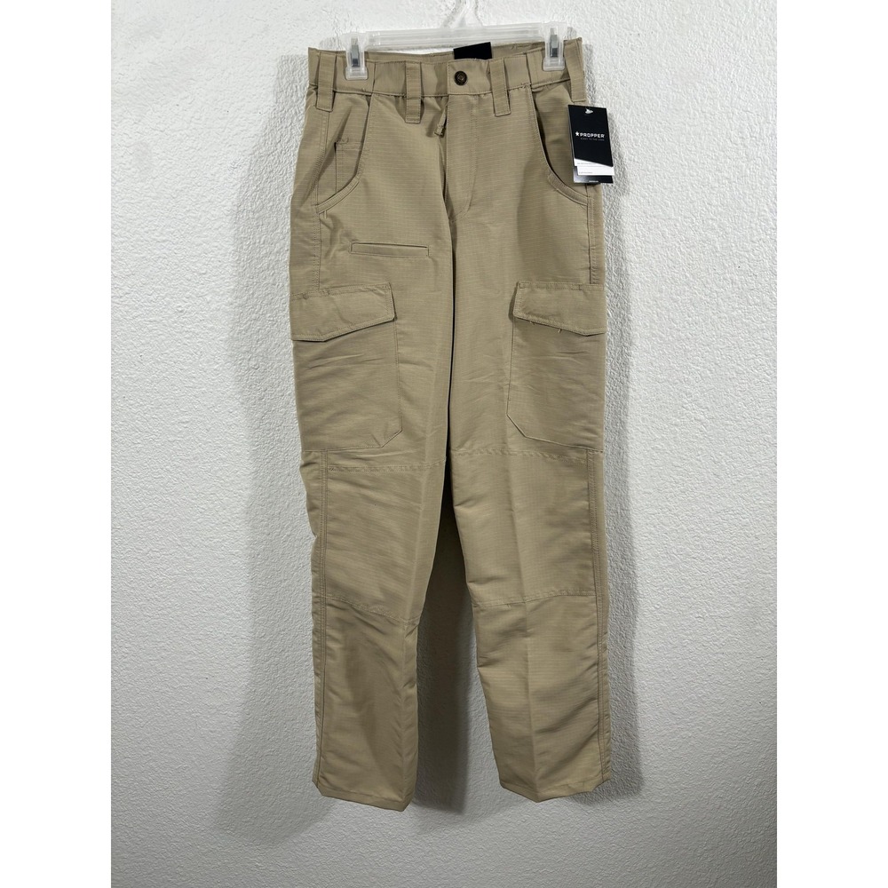 Propper EdgeTec Tac‎ Pants Mens 28/37 Khaki Ripstop Cargo Slider Waistband
